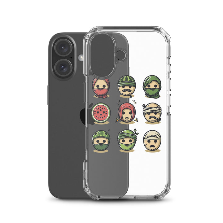 Clear Case for iPhone® - Palestine Emoji, iPhone iPhone 16 Case With Phone