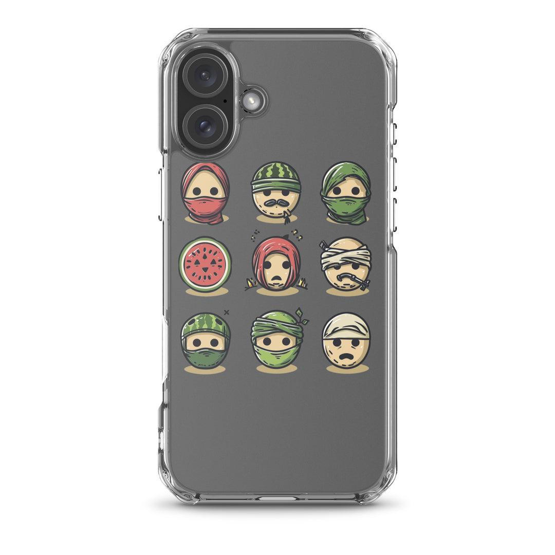 Clear Case for iPhone® - Palestine Emoji, iPhone iPhone 16 Plus Case On Phone