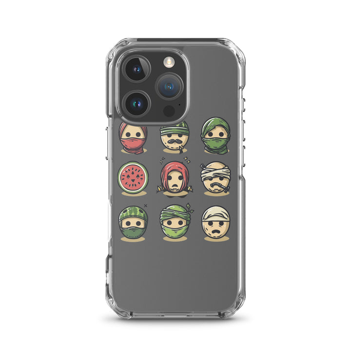 Clear Case for iPhone® - Palestine Emoji, iPhone iPhone 16 Pro Case On Phone