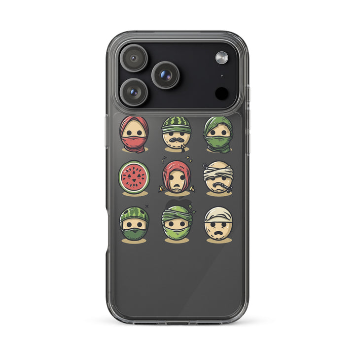 Clear Case for iPhone® - Palestine Emoji, iPhone iPhone 17 Pro Max Case On Phone