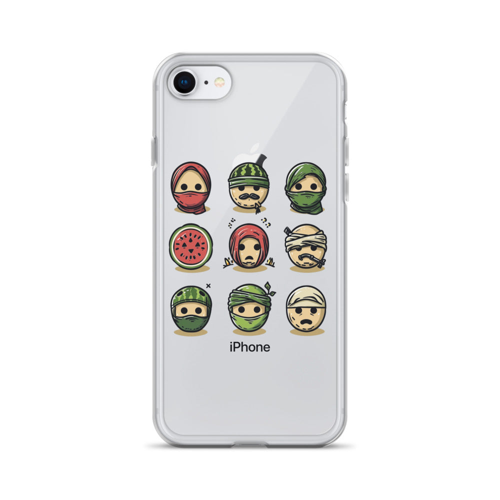 Clear Case for iPhone® - Palestine Emoji, iPhone iPhone 7 8 Case On Phone