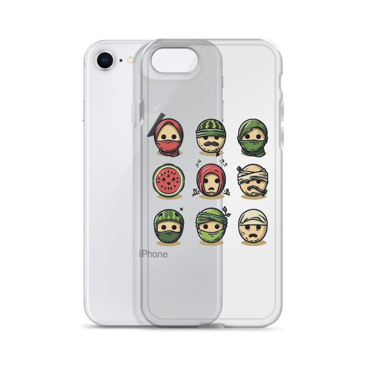Clear Case for iPhone® - Palestine Emoji, iPhone iPhone 7 8 Case With Phone