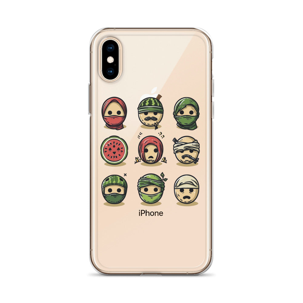Clear Case for iPhone® - Palestine Emoji, iPhone iPhone X Xs Case On Phone