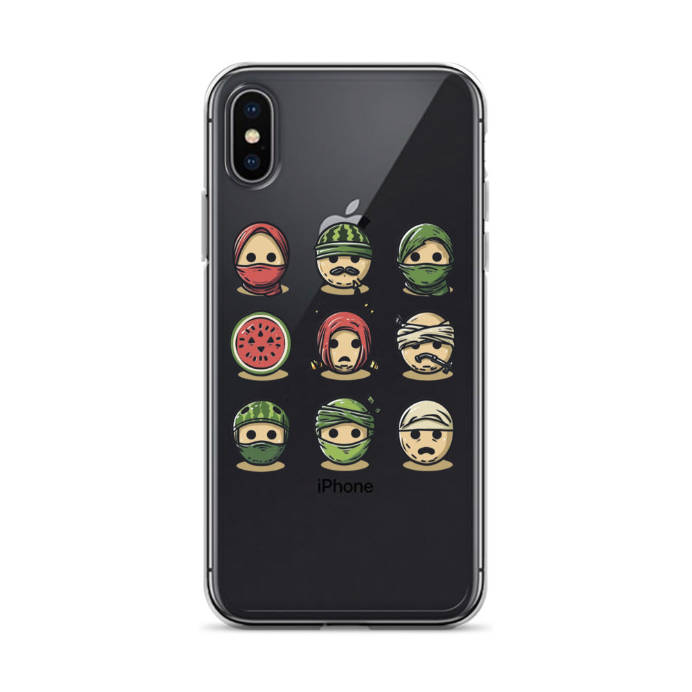 Clear Case for iPhone® - Palestine Emoji, iPhone iPhone X Xs Case On Phone