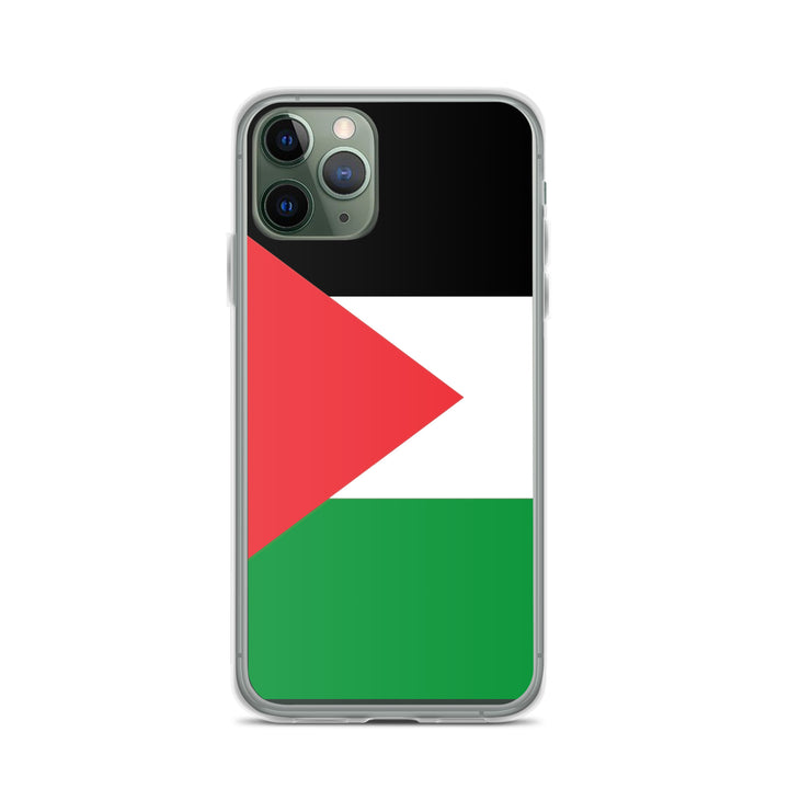 Clear Case for iPhone® - Palestine Flag, iPhone iPhone 11 Pro Case On Phone