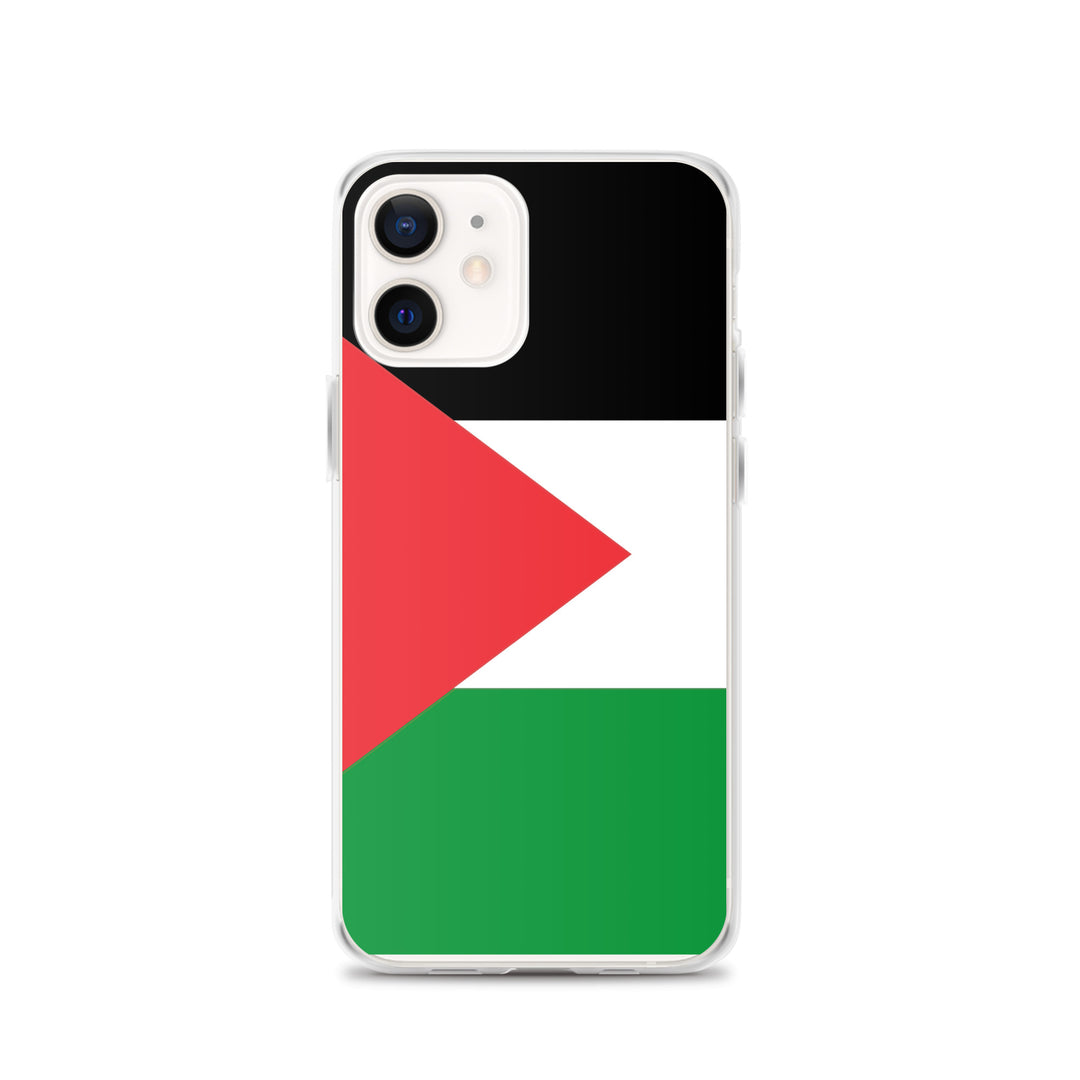 Clear Case for iPhone® - Palestine Flag, iPhone iPhone 12 Case On Phone