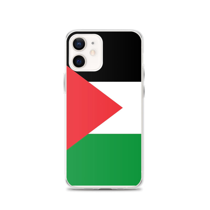 Clear Case for iPhone® - Palestine Flag, iPhone iPhone 12 Case On Phone