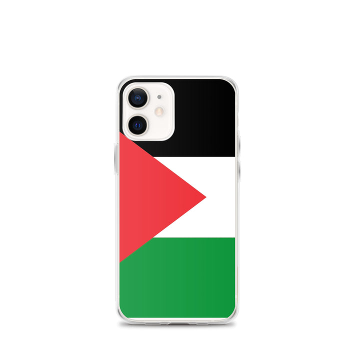 Clear Case for iPhone® - Palestine Flag, iPhone iPhone 12 Mini Case On Phone