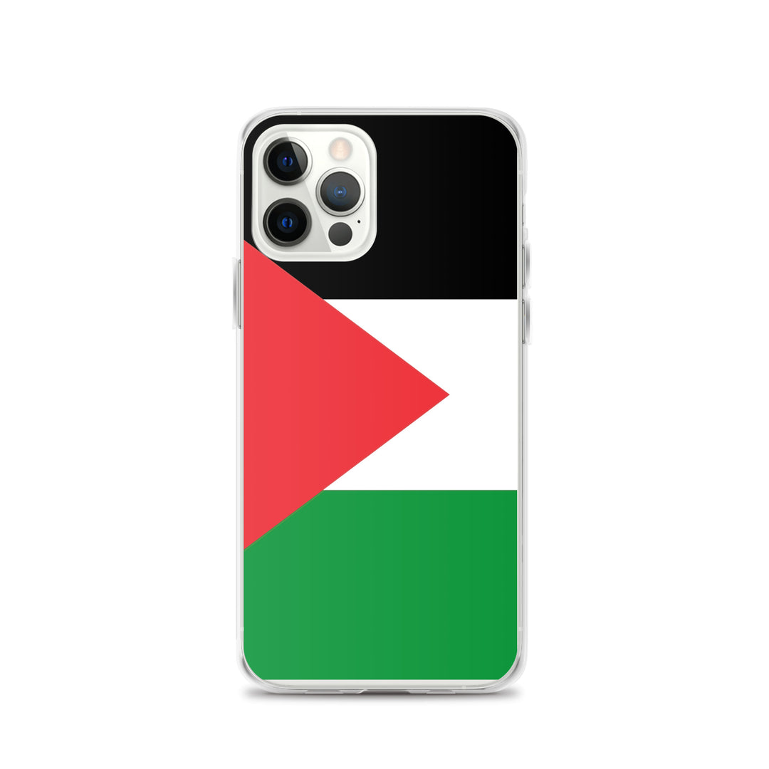 Clear Case for iPhone® - Palestine Flag, iPhone iPhone 12 Pro Case On Phone