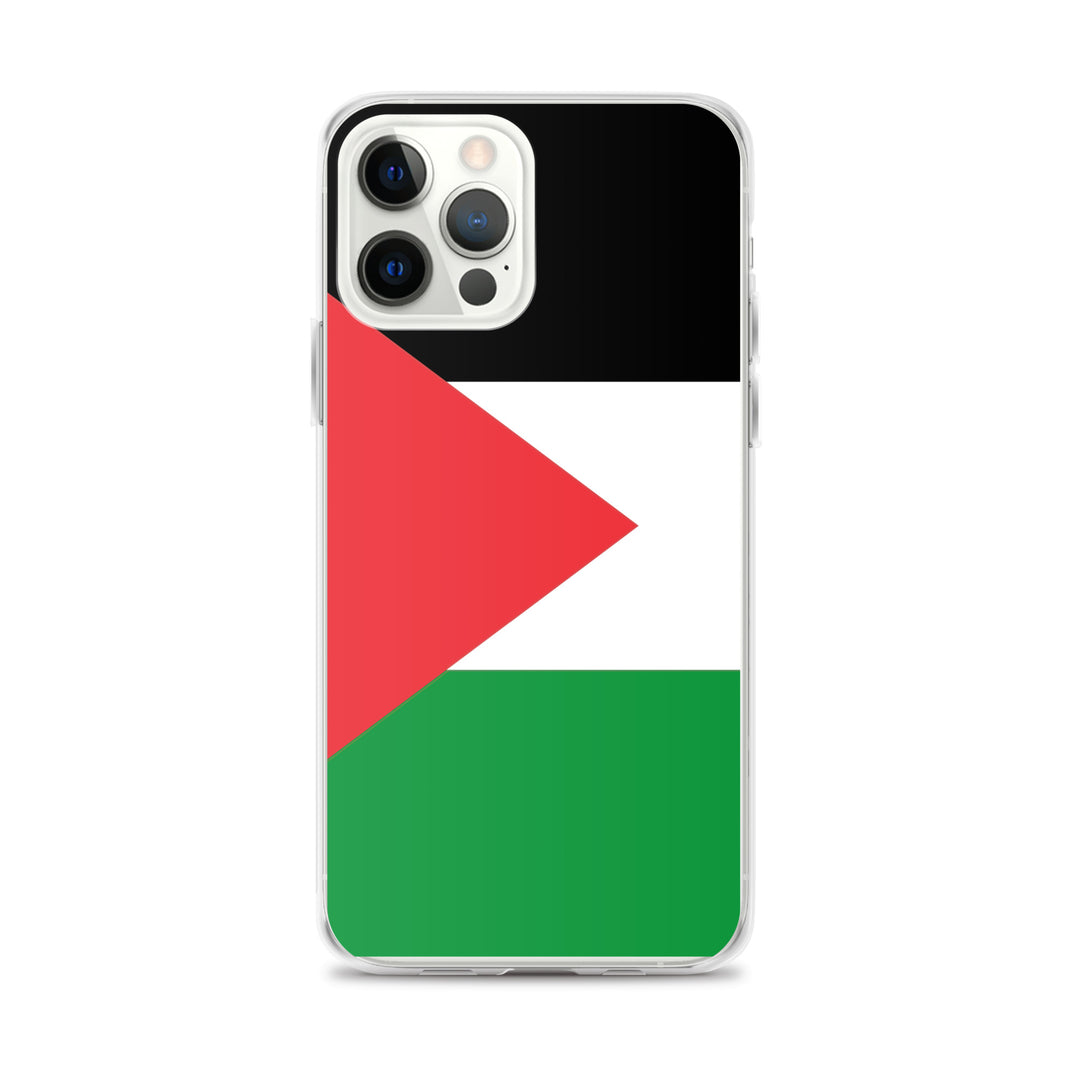 Clear Case for iPhone® - Palestine Flag, iPhone iPhone 12 Pro Max Case On Phone