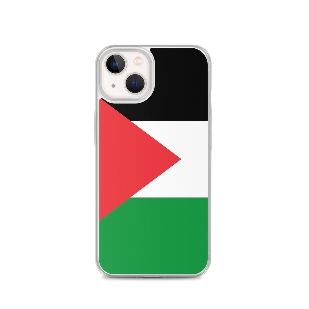Clear Case for iPhone® - Palestine Flag, iPhone iPhone 13 Case On Phone