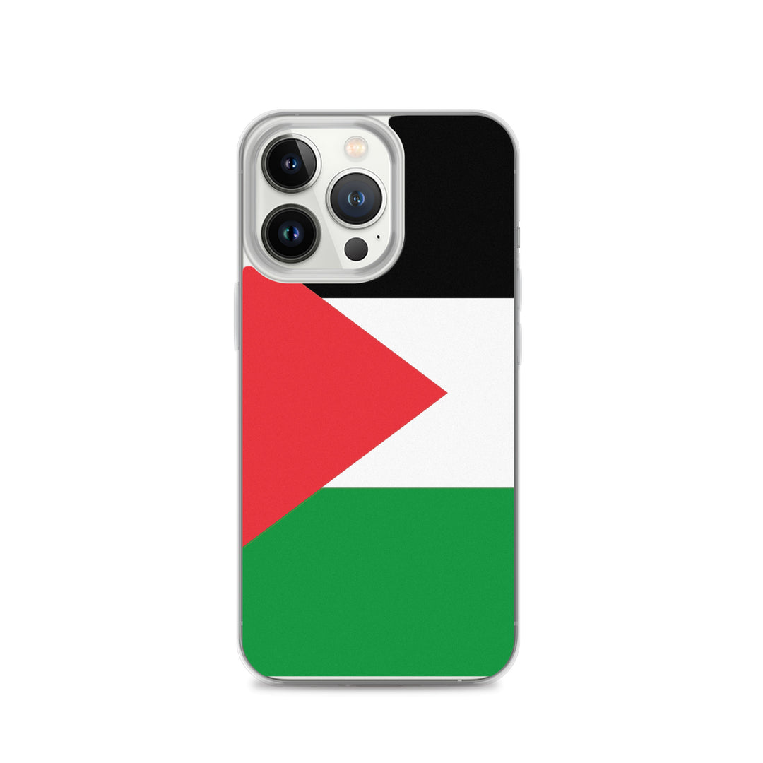 Clear Case for iPhone® - Palestine Flag, iPhone iPhone 13 Pro Case On Phone
