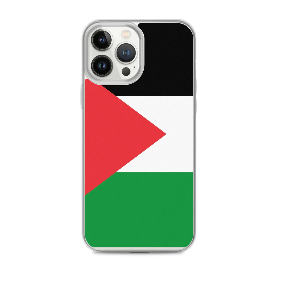 Clear Case for iPhone® - Palestine Flag, iPhone iPhone 13 Pro Max Case On Phone