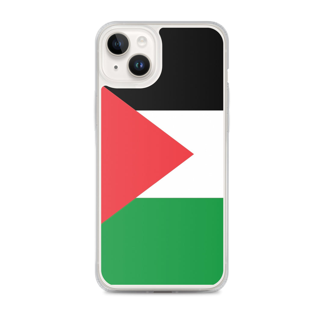 Clear Case for iPhone® - Palestine Flag, iPhone iPhone 14 Plus Case On Phone