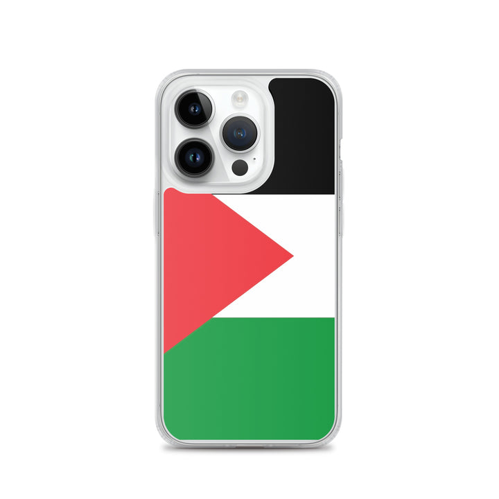 Clear Case for iPhone® - Palestine Flag, iPhone iPhone 14 Pro Case On Phone