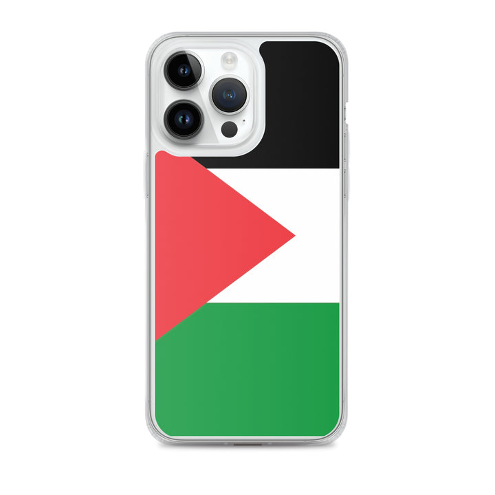 Clear Case for iPhone® - Palestine Flag, iPhone iPhone 14 Pro Max Case On Phone