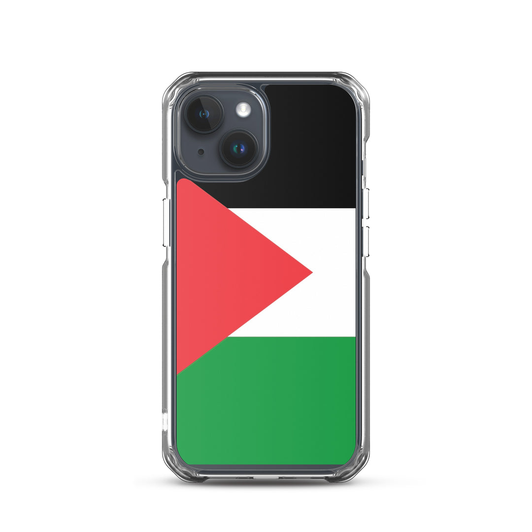 Clear Case for iPhone® - Palestine Flag, iPhone iPhone 15 Case On Phone