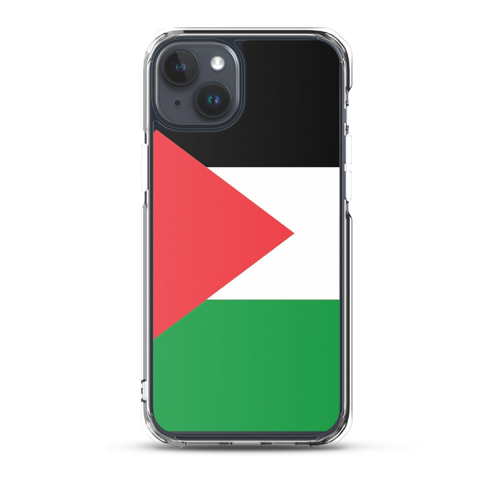 Clear Case for iPhone® - Palestine Flag, iPhone iPhone 15 Plus Case On Phone