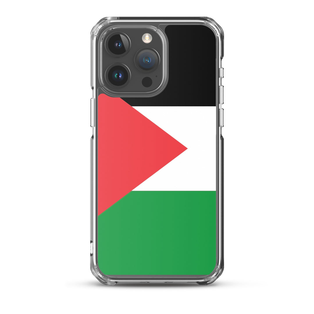 Clear Case for iPhone® - Palestine Flag, iPhone iPhone 15 Pro Max Case On Phone