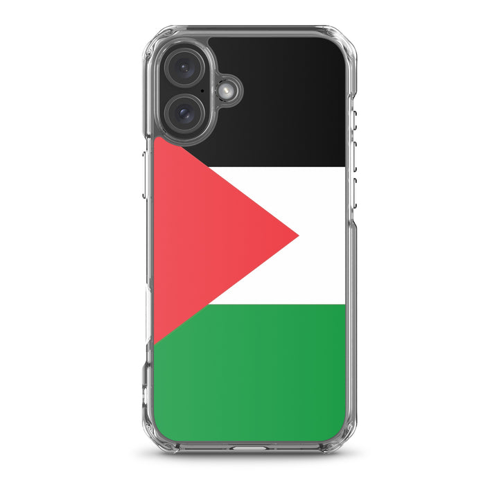 Clear Case for iPhone® - Palestine Flag, iPhone iPhone 16 Plus Case On Phone