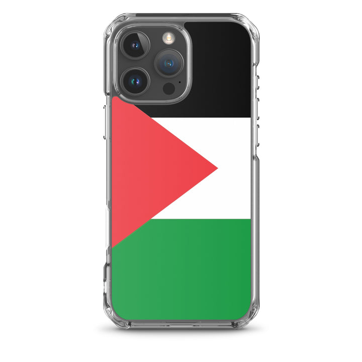 Clear Case for iPhone® - Palestine Flag, iPhone iPhone 16 Pro Max Case On Phone