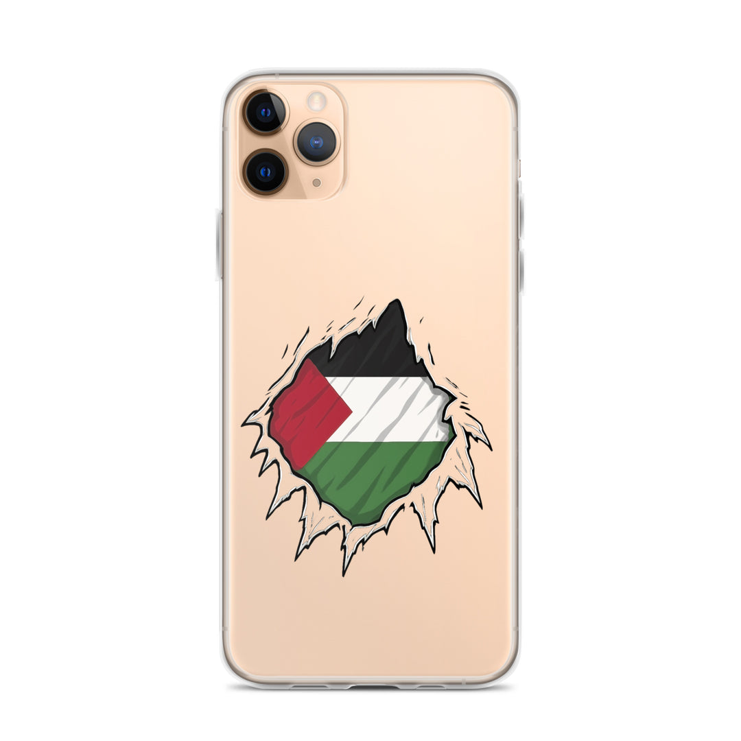 Clear Case for iPhone® - Palestine Hero, iPhone iPhone 11 Pro Max Case On Phone