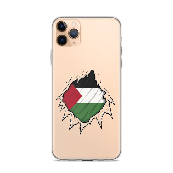 Clear Case for iPhone® - Palestine Hero, iPhone iPhone 11 Pro Max Case On Phone