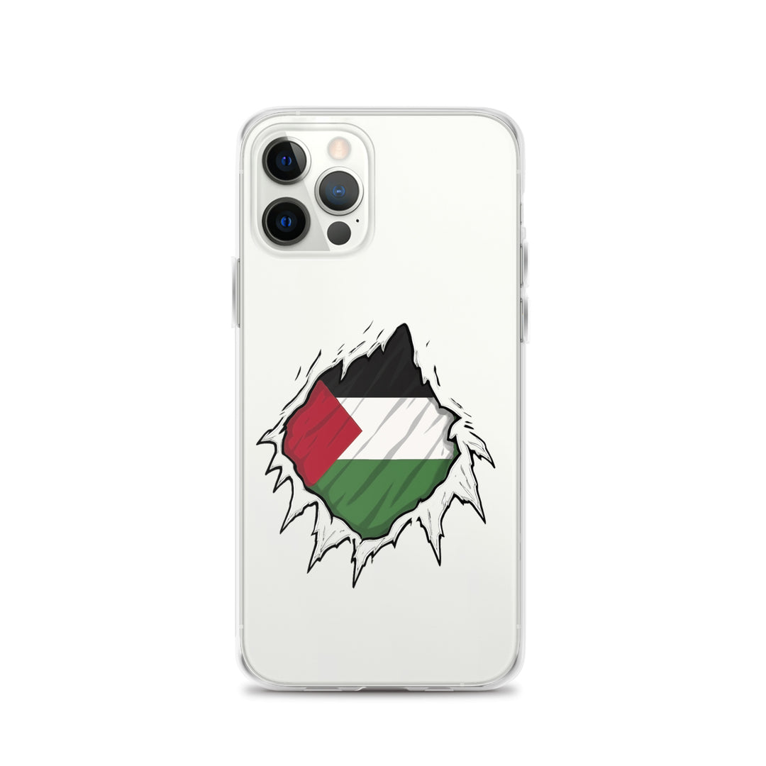 Clear Case for iPhone® - Palestine Hero, iPhone iPhone 12 Pro Case On Phone