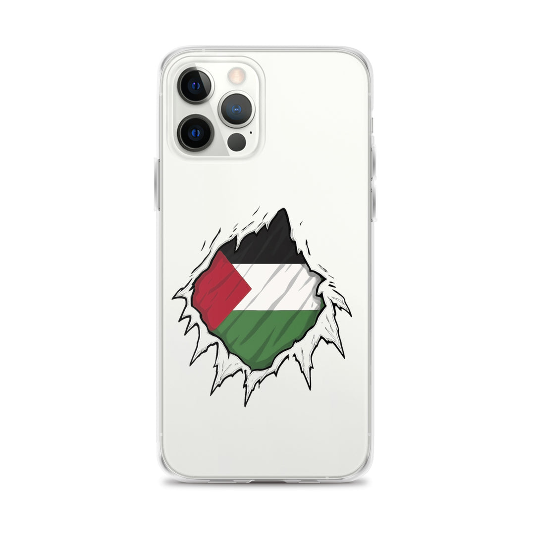 Clear Case for iPhone® - Palestine Hero, iPhone iPhone 12 Pro Max Case On Phone