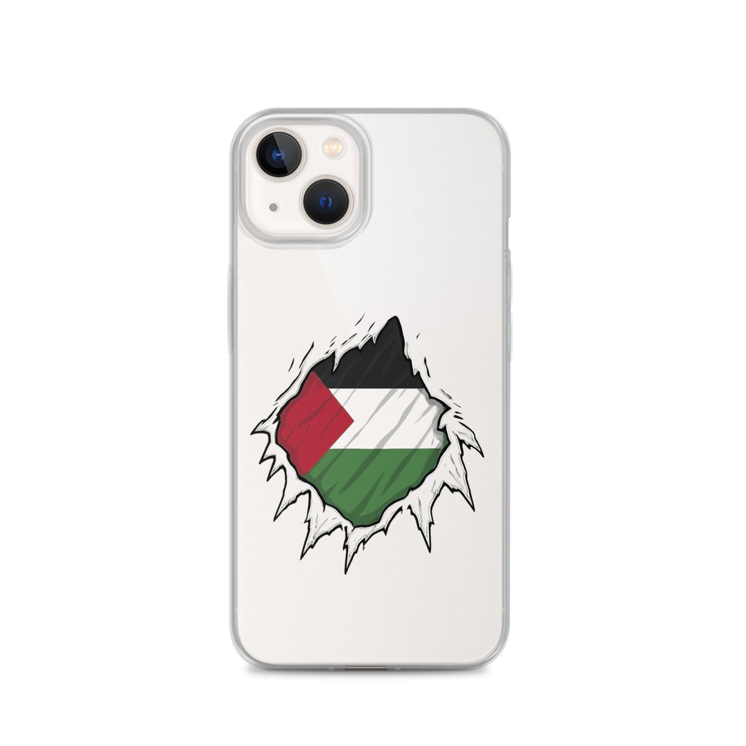 Clear Case for iPhone® - Palestine Hero, iPhone iPhone 13 Case On Phone