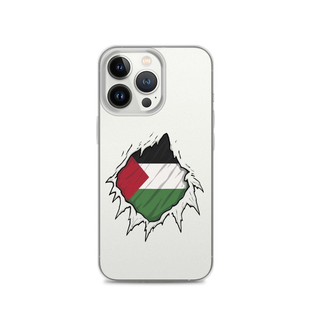 Clear Case for iPhone® - Palestine Hero, iPhone iPhone 13 Pro Case On Phone