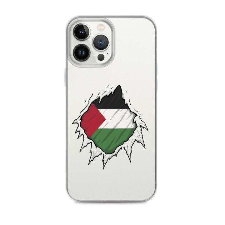Clear Case for iPhone® - Palestine Hero, iPhone iPhone 13 Pro Max Case On Phone
