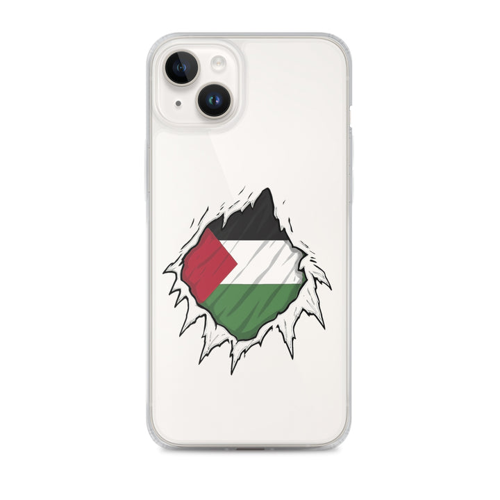 Clear Case for iPhone® - Palestine Hero, iPhone iPhone 14 Plus Case On Phone