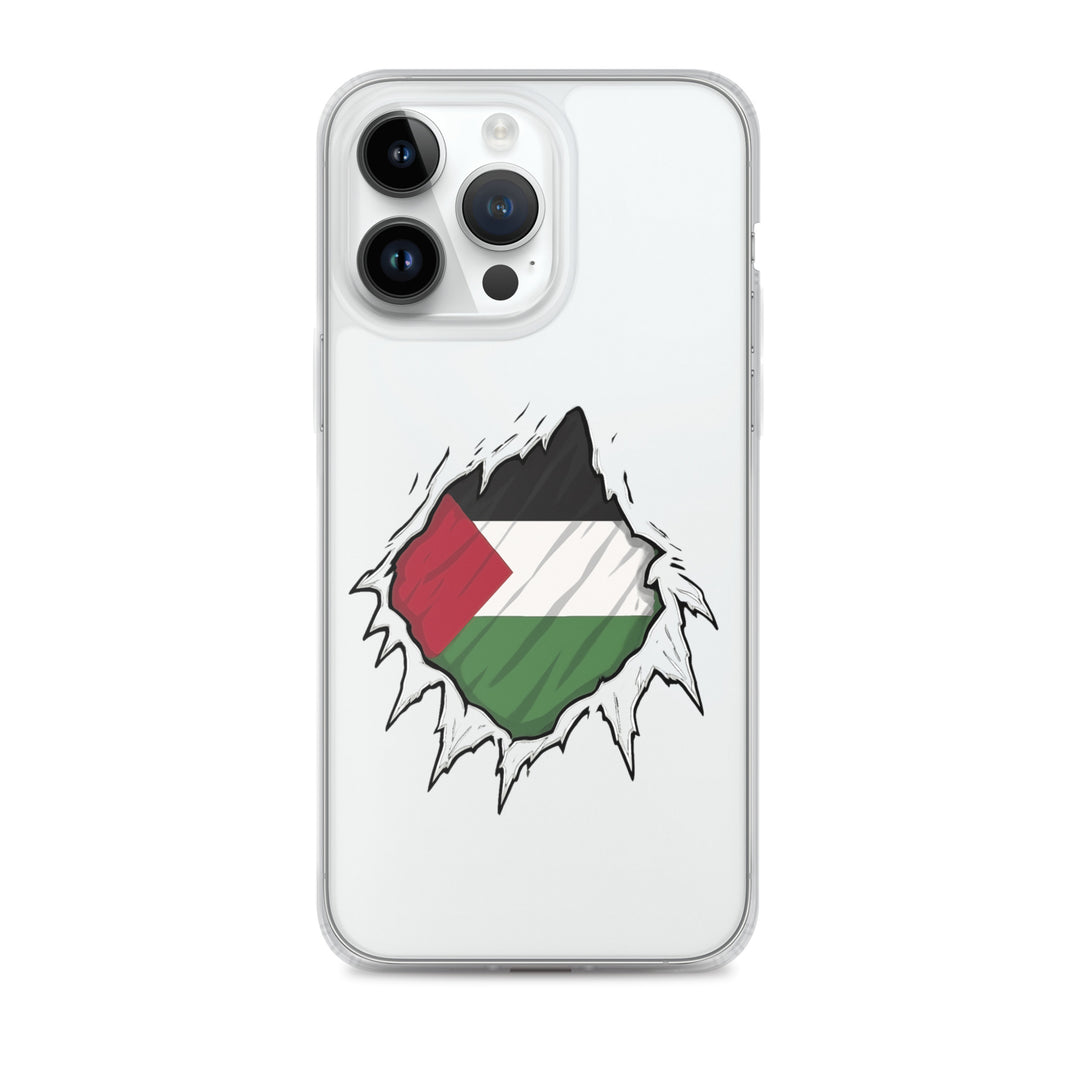 Clear Case for iPhone® - Palestine Hero, iPhone iPhone 14 Pro Max Case On Phone