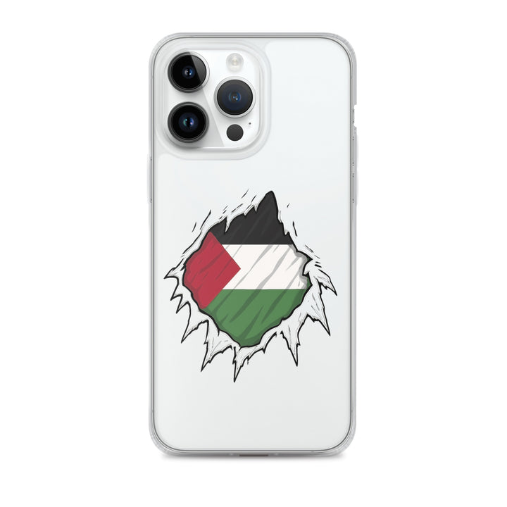 Clear Case for iPhone® - Palestine Hero, iPhone iPhone 14 Pro Max Case On Phone
