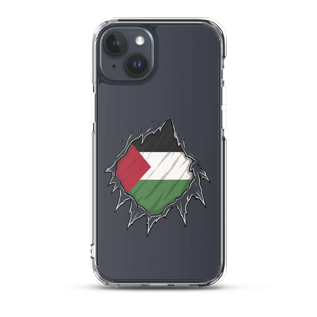 Clear Case for iPhone® - Palestine Hero, iPhone iPhone 15 Plus Case On Phone