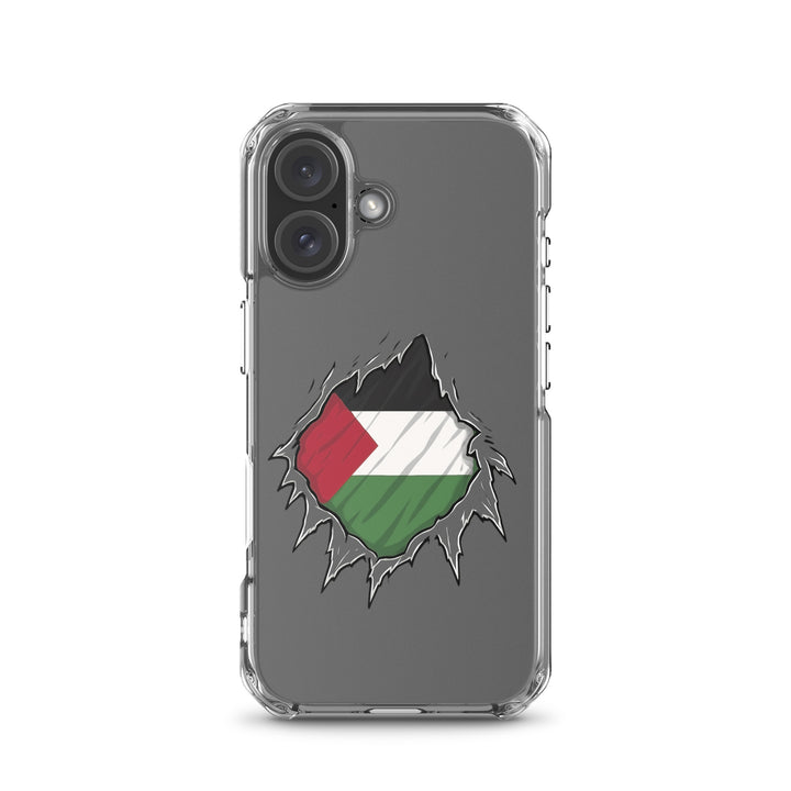 Clear Case for iPhone® - Palestine Hero, iPhone iPhone 16 Case On Phone