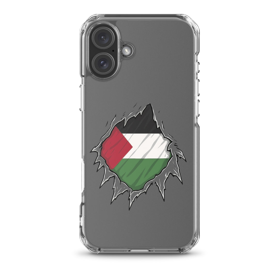 Clear Case for iPhone® - Palestine Hero, iPhone iPhone 16 Plus Case On Phone