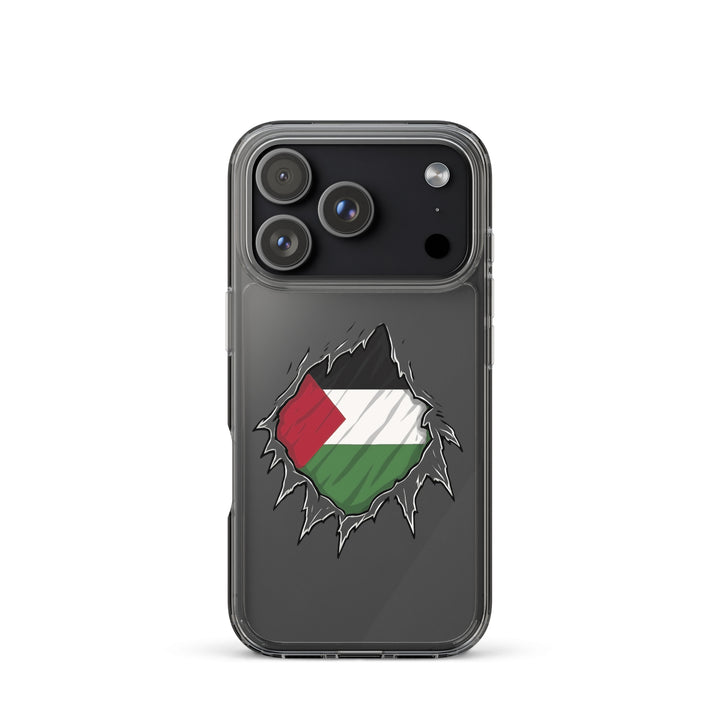 Clear Case for iPhone® - Palestine Hero, iPhone iPhone 17 Pro Case On Phone