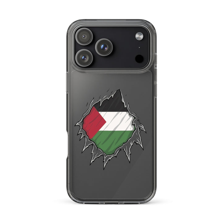 Clear Case for iPhone® - Palestine Hero, iPhone iPhone 17 Pro Max Case On Phone