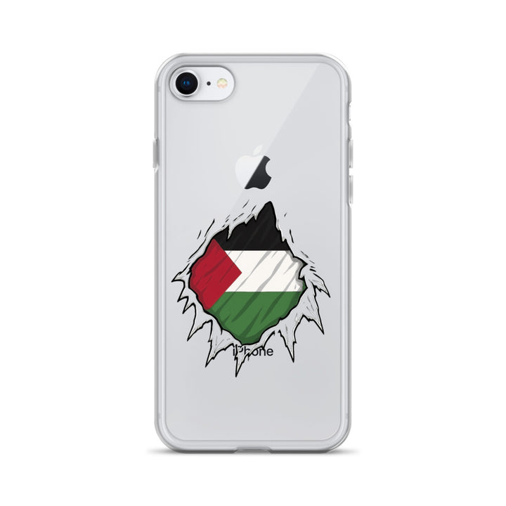Clear Case for iPhone® - Palestine Hero, iPhone iPhone 7 8 Case On Phone
