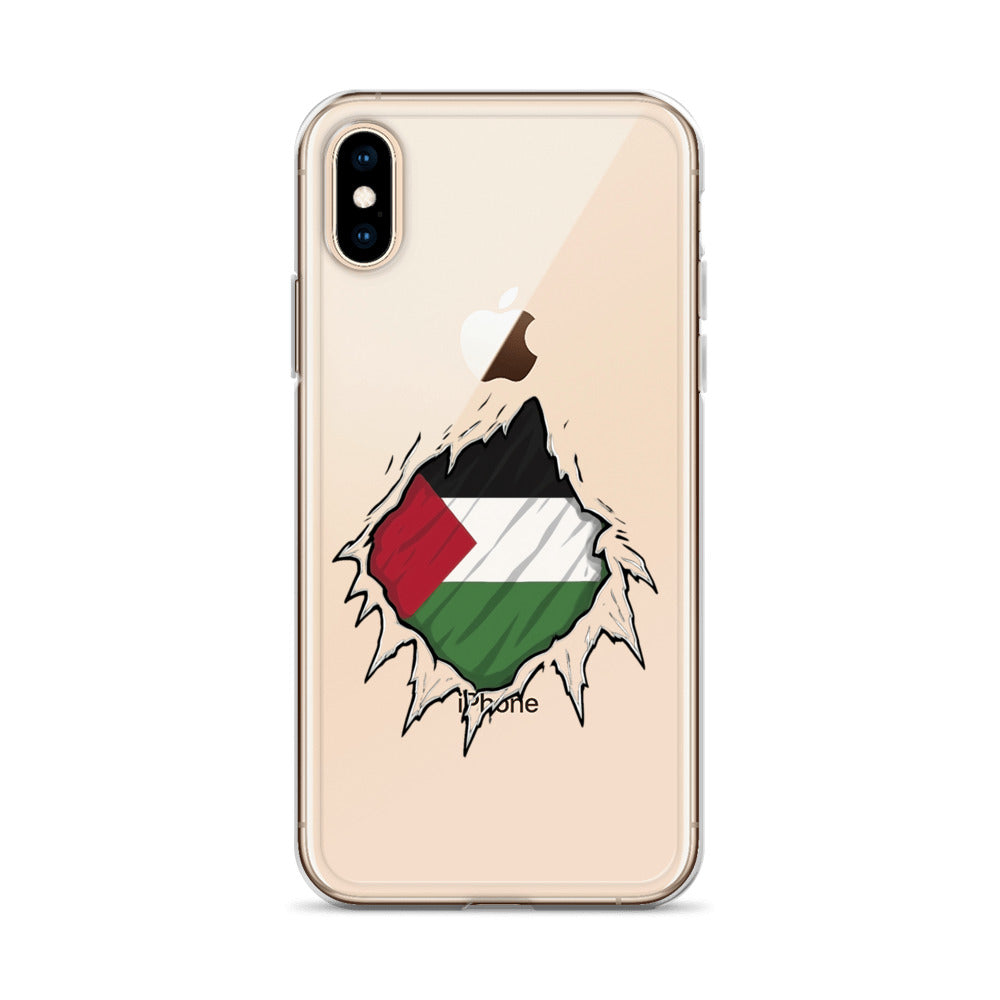 Clear Case for iPhone® - Palestine Hero, iPhone iPhone X Xs Case On Phone