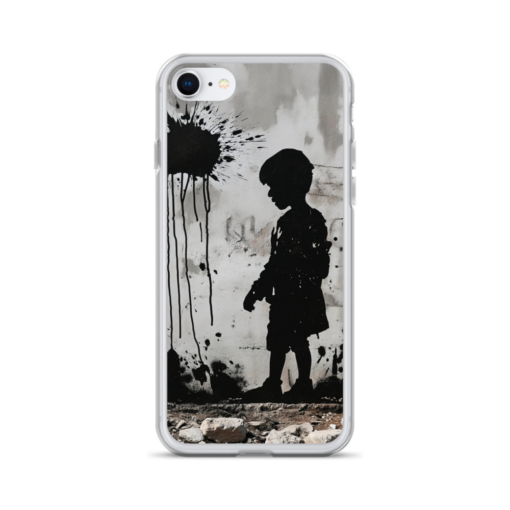Clear Case for iPhone® - Palestine Wall, iPhone iPhone 7 8 Case On Phone