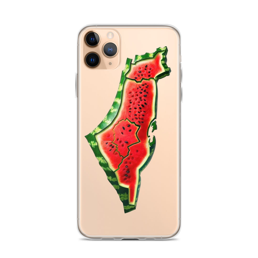 Clear Case for iPhone® - Palestine Watermelon, iPhone iPhone 11 Pro Max Case On Phone