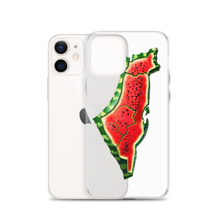 Clear Case for iPhone® - Palestine Watermelon, iPhone iPhone 12 Case With Phone