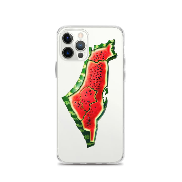 Clear Case for iPhone® - Palestine Watermelon, iPhone iPhone 12 Pro Case On Phone