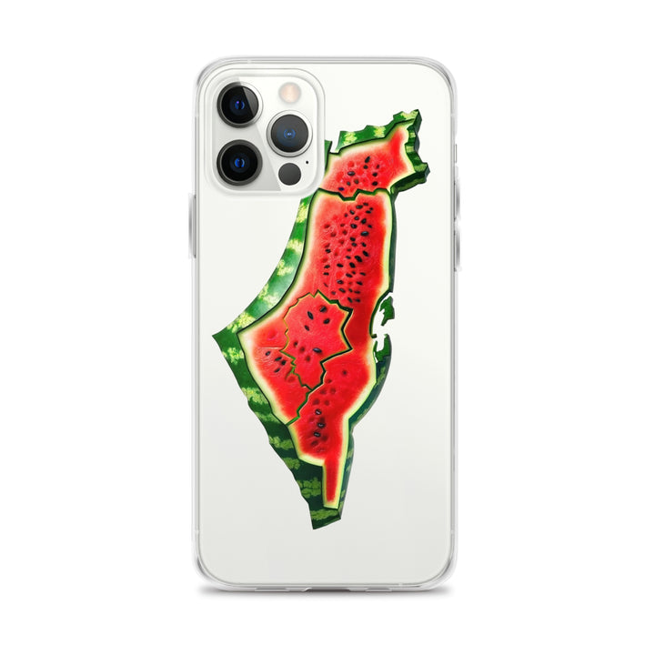Clear Case for iPhone® - Palestine Watermelon, iPhone iPhone 12 Pro Max Case On Phone