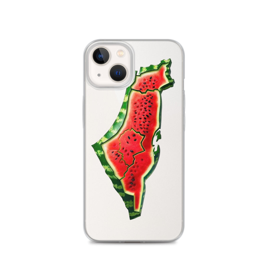 Clear Case for iPhone® - Palestine Watermelon, iPhone iPhone 13 Case On Phone