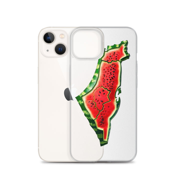 Clear Case for iPhone® - Palestine Watermelon, iPhone iPhone 13 Case With Phone