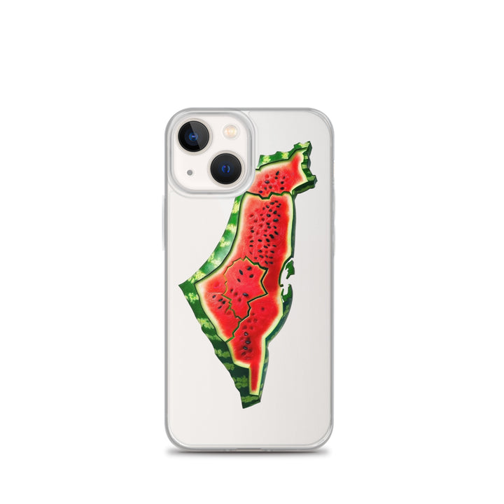 Clear Case for iPhone® - Palestine Watermelon, iPhone iPhone 13 Mini Case On Phone